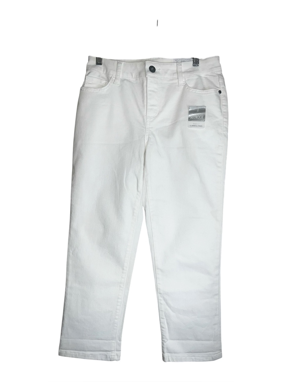 St. John's Bay White Mid Rise Capri Jean NWT Sz 4